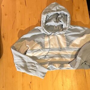 Adidas Sky Blue and Cream Hoodie